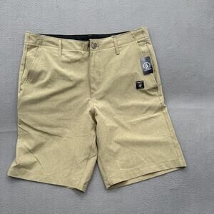 Volcom Kerosene Hybrid Shorts Mens 34 Beige Surf & Turf Stretch Chino Casual